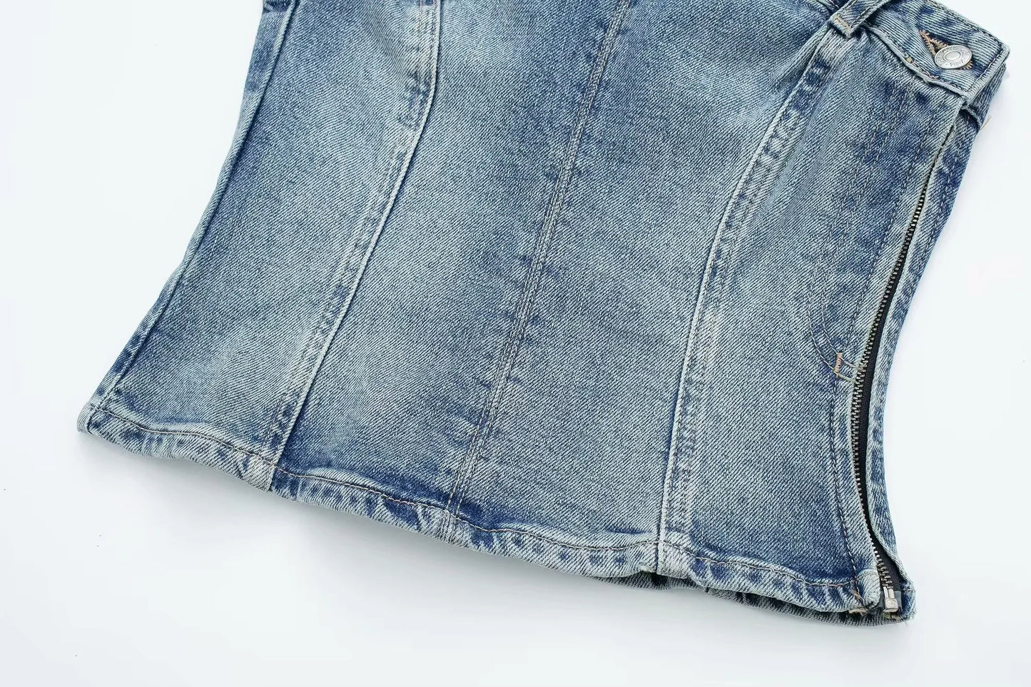 Denim Bustier Top
