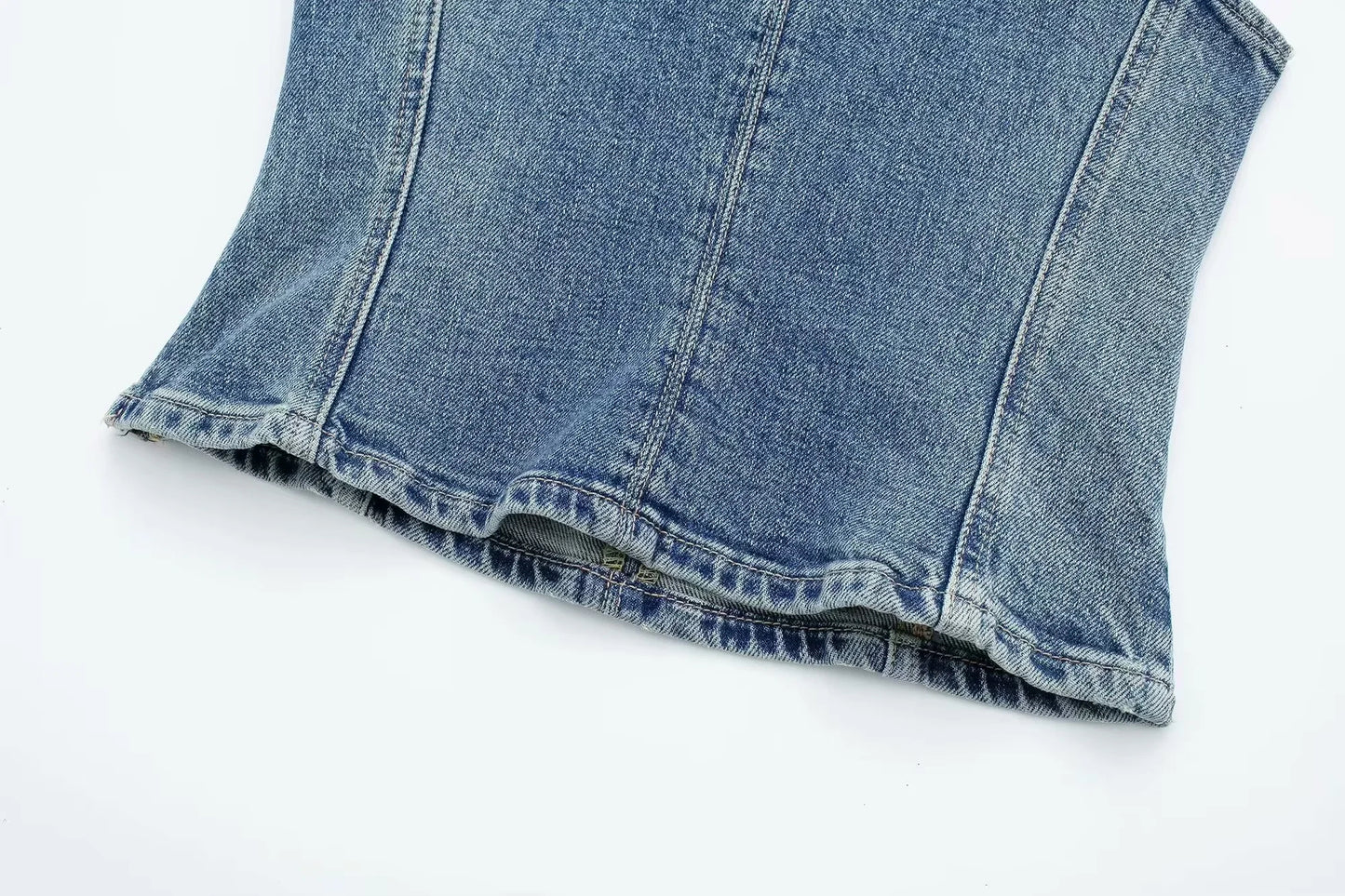 Denim Bustier Top