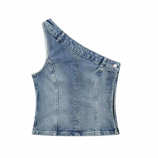 Denim Bustier Top