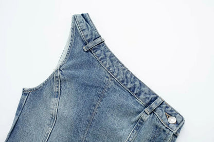 Denim Bustier Top