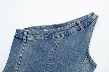 Denim Bustier Top