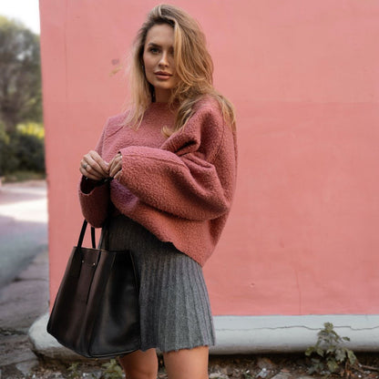 Oversized Textured Pullover